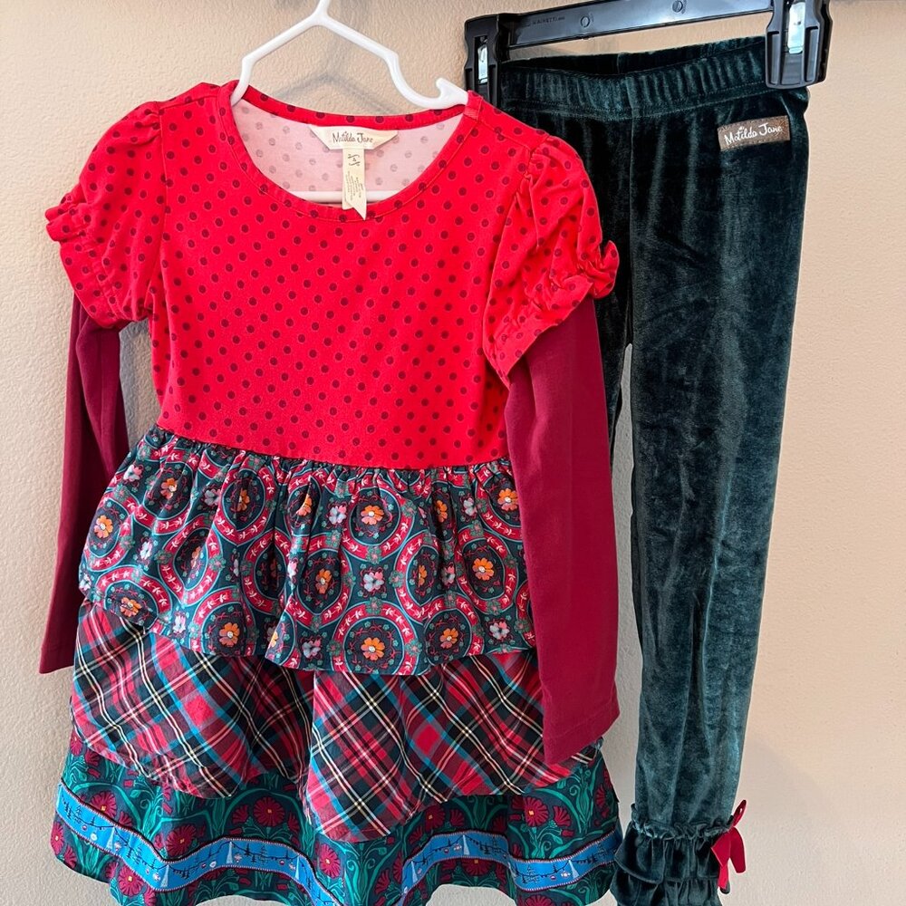 Matilda Jane Dress & Leggings – Size 4 (Good Condition)